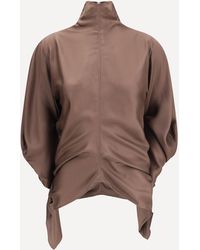 The Row - Miles Silk Blouse - Lyst