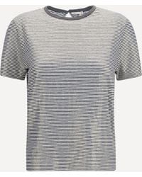 Brunello Cucinelli - Striped Short-Sleeve Crewneck T-Shirt - Lyst