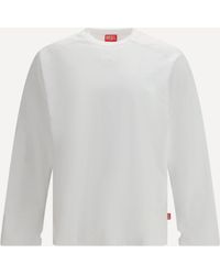 DIESEL - T-Kristian Long-Sleeve T-Shirt With Raglan Cut - Lyst