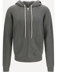 Rick Owens - Ribbed Virgin Wool Knit Hoodie - Lyst