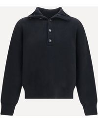 Ami Paris - High-Neck Buttoned Sweater - Lyst