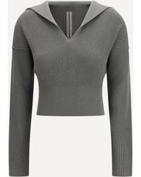 Rick Owens - Euca Virgin Wool Sweater With V Neck - Lyst