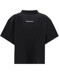 Balenciaga - T-Shirt Bianca Con Logo - Lyst