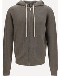Rick Owens - Ribbed Virgin Wool Knit Hoodie - Lyst