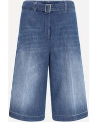 True Royal - Cotton Shorts With A Belt - Lyst