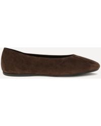 Prada - Suede Leather Ballerinas - Lyst