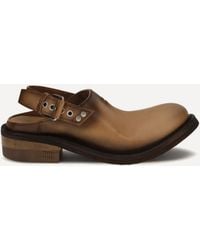 Miu Miu - Foule Leather Mules - Lyst