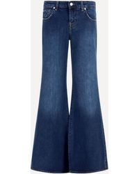 7FOR - Low-Rise Flared Jeans - Lyst
