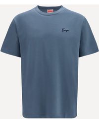 KENZO - Signature Embroidered Cotton T-Shirt - Lyst