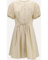 Loewe - Lightweight Cotton Poplin Dress - Lyst