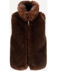 Woolrich - Hybrid Faux-Fur And Quilted Nylon Vest - Lyst