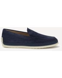 Tod's - Raffia And Leather Slipper Loafers - Lyst