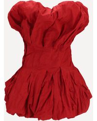Magda Butrym - Draped Mini Dress With Balloon Hem - Lyst