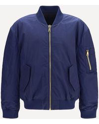 Balmain - Nylon Bomber Jacket With Embroidered Back Logo - Lyst