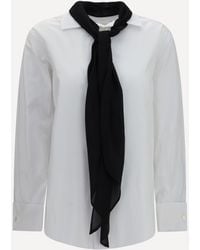 Sacai - Cotton Poplin Scarf Shirt - Lyst