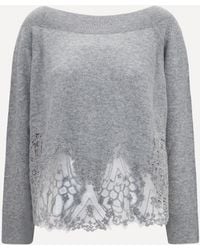 Ermanno Scervino - Boat Neck Lace Sweater - Lyst