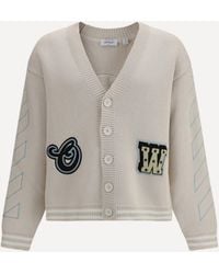 Off-White c/o Virgil Abloh - Star Logo Diagonal Varsity Cardigan - Lyst