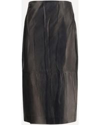 Ermanno Scervino - Midi Leather Skirt - Lyst