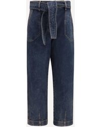 Giorgio Armani - Wide-Leg Jeans With Belt - Lyst