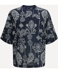 Giorgio Armani - Cotton T-Shirt With All Over Pattern - Lyst