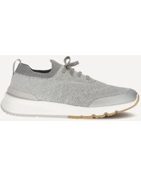Brunello Cucinelli - Techno Cotton Knit Sneakers Runners - Lyst
