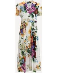 Dolce & Gabbana - Flower Bouquet Print Chemisier Dress - Lyst