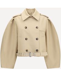 Ganni - Double-Breasted Belted Jacket - Lyst