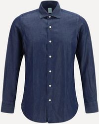 Finamore 1925 - Giza 45 Denim Shirt - Lyst