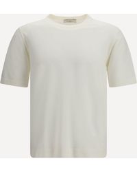 Piacenza Cashmere - Short-Sleeve Crewneck Sweater - Lyst