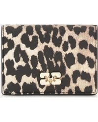 Ganni - Bou Animal Print Card Holder - Lyst