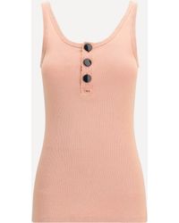 Chloé - Fitted Henley Tank Top - Lyst