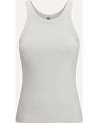 TOTEME - Ribbed Cotton Tank Top - Lyst