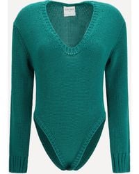 forte_forte - Forte_Forte Cable-Knit Wool Bodysuit - Lyst