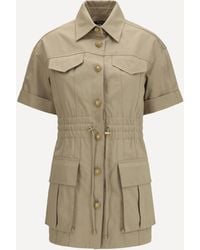 Balmain - Gabardine Dress With Four Pockets And Buttons - Lyst