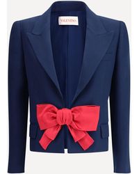 Valentino - Single-Breasted Blazer With Bow - Lyst