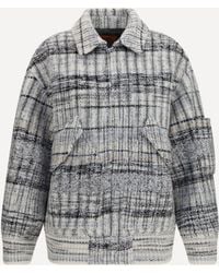 Missoni - Oversized Check Wool-Blend Bomber Jacket - Lyst