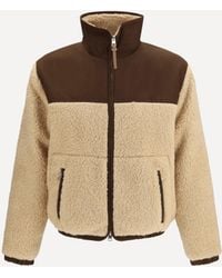 Ami Paris - Fleece Jacket With Nylon Details - Lyst