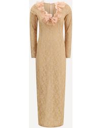 Alessandra Rich - Stretch Lace Evening Dress - Lyst
