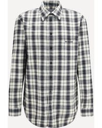 Balenciaga - Checked Cotton Flannel Shirt - Lyst