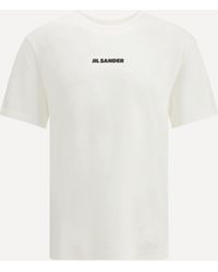 Jil Sander - Crew-Neck Cotton T-Shirt With Printed Logo - Lyst
