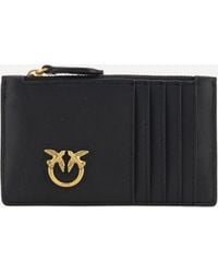 Pinko - Airone Leather Cardholder - Lyst