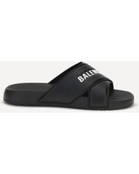 Balenciaga - Cross-Logo Slides - Lyst