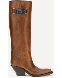 Chloé - Azelan Over-The-Knee Leather Boots - Lyst