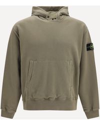 Stone Island - Hooded Sweatshirt With Front Pocket - Lyst