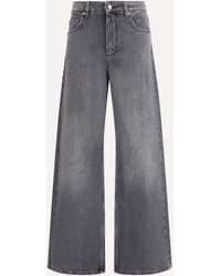 Marine Serre - Moon Laser Wash Denim High-Waist Flare Jeans - Lyst