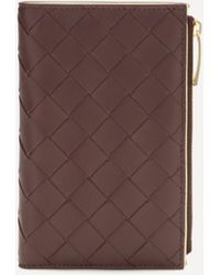 Bottega Veneta - Medium Bi-Fold Intrecciato Wallet - Lyst
