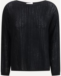 Allude - Rib-Knit Crew-Neck Sweater - Lyst