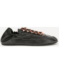 Prada - Collapse Aged Nappa Leather Sneakers - Lyst