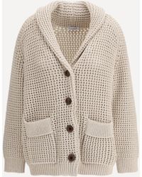 Brunello Cucinelli - Cotton Feather Cardigan - Lyst