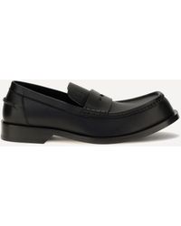 Loewe - Bobine Polished Calfskin Loafers - Lyst